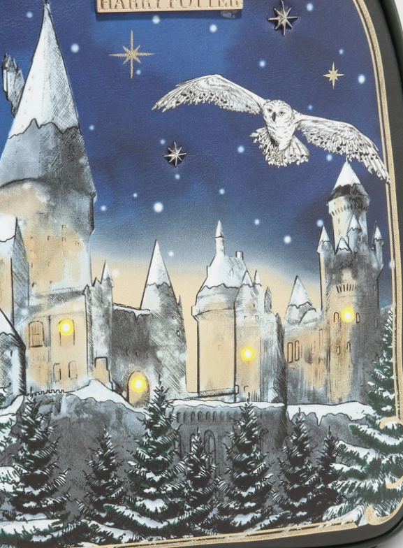 Harry Potter Snowy Hogwarts Scene Light-Up Mini Backpack