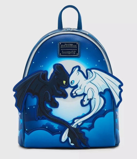 Loungefly DreamWorks How to Train Your Dragon Toothless &amp; Light Fury Mini Backpack