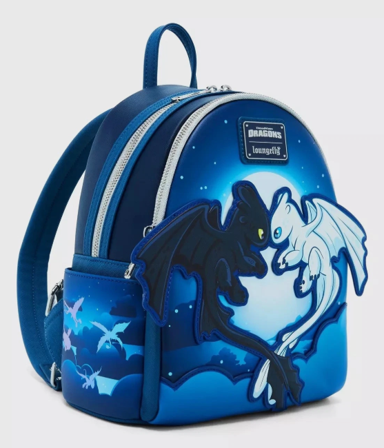 Loungefly DreamWorks How to Train Your Dragon Toothless &amp; Light Fury Mini Backpack