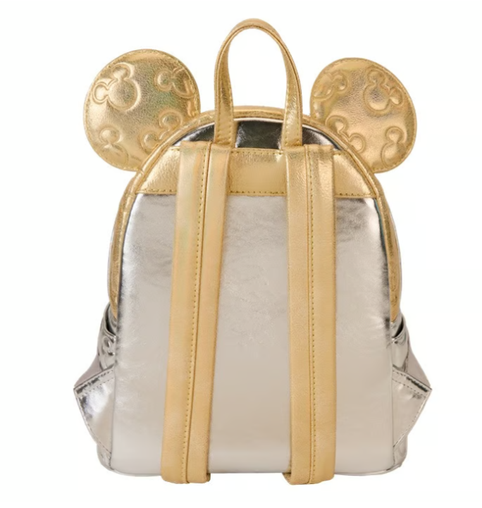 Minnie Mouse Metallic Gold & Silver Quilted Mini Backpack