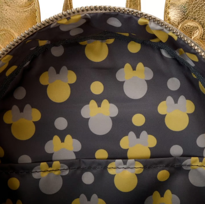 Minnie Mouse Metallic Gold & Silver Quilted Mini Backpack