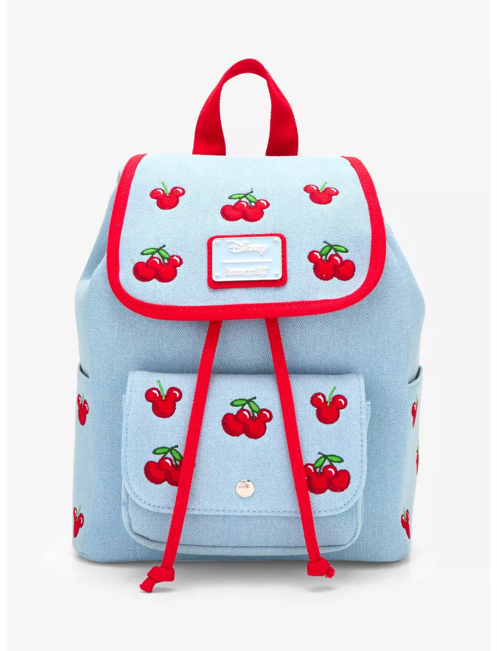 Mickey Denim Cherry Backpack