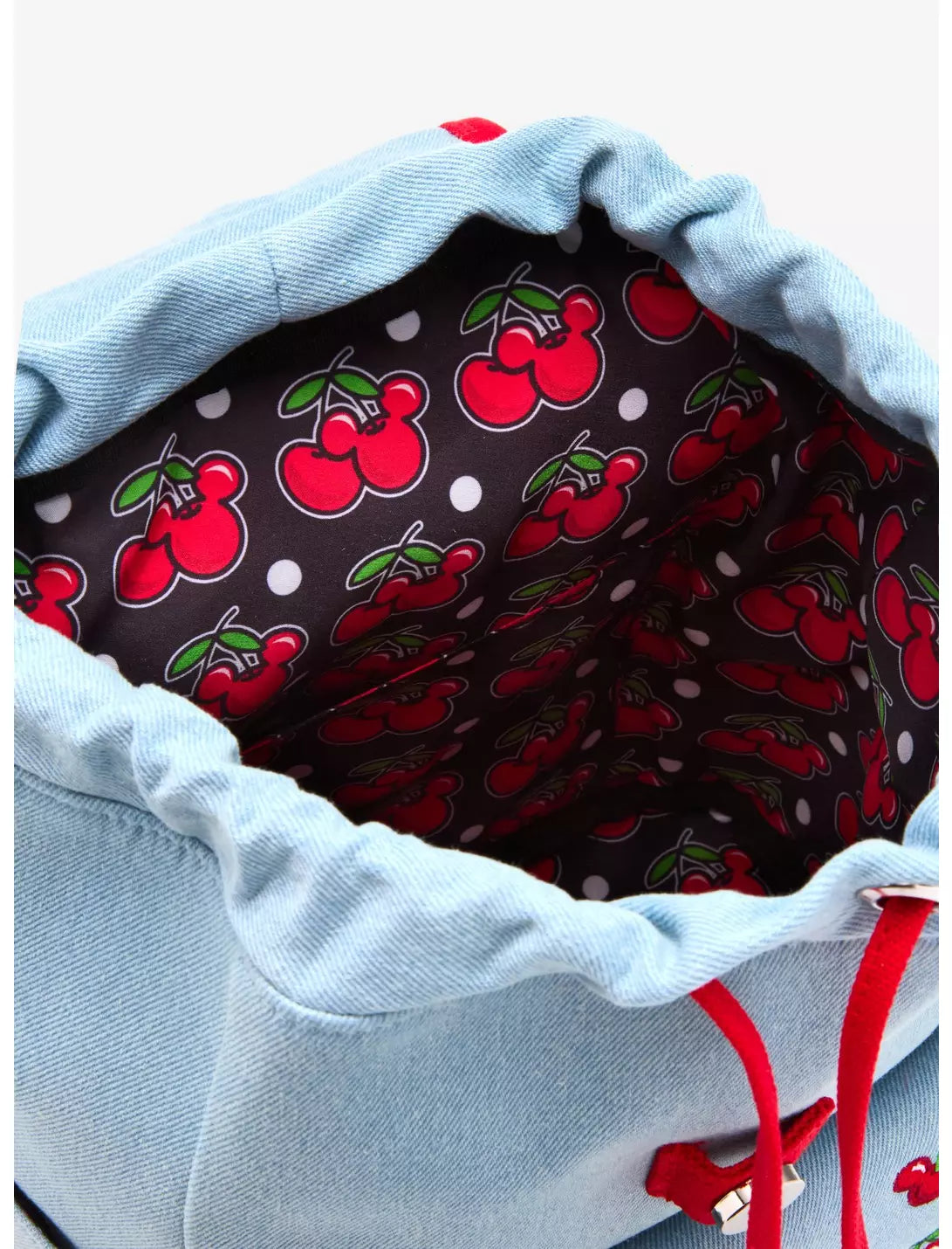 Mickey Denim Cherry Backpack