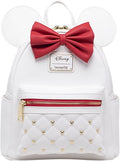 Minnie Mouse White Quilted Backpack