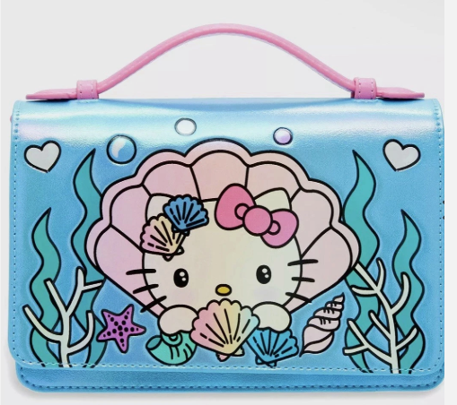 Hello Kitty Blue Metallic Mermaid Handbag