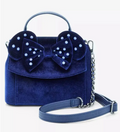 Minnie Mouse Blue Velvet & Pearls Crossbody Purse