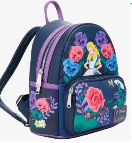 Alice in Wonderland & Flowers Mini Backpack