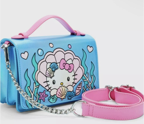 Hello Kitty Blue Metallic Mermaid Handbag