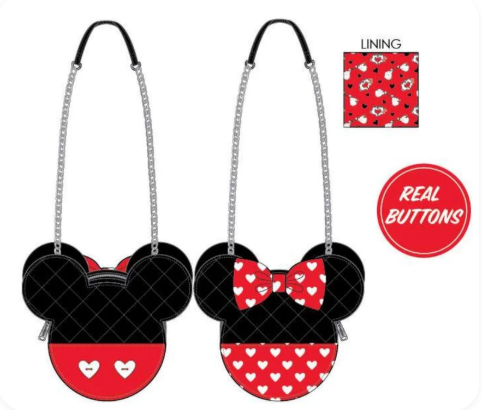 Mickey & Minnie Mouse Reversible Valentine Crossbody Bag