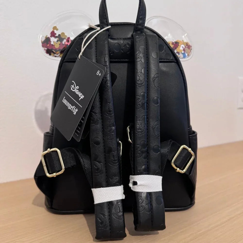 Mickey Mouse Black Confetti Backpack